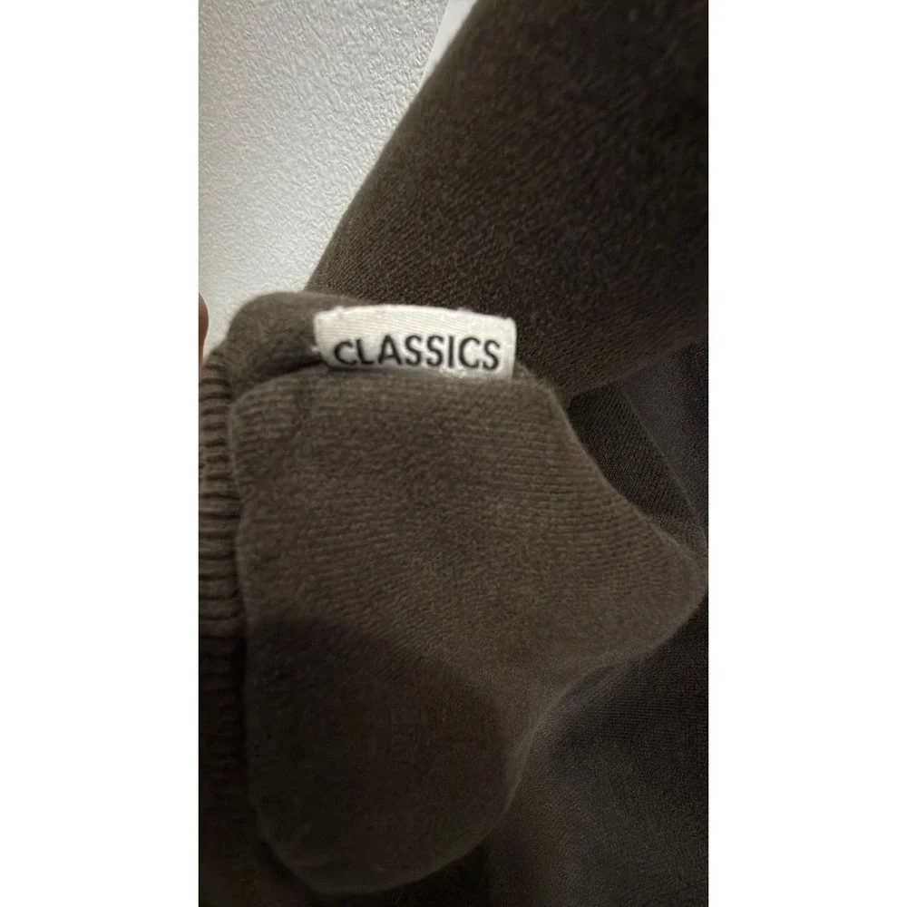 Rhythm Classics Brown Crewneck Sweatshirt‎ Mens Medium Fleece Pullover Minimal